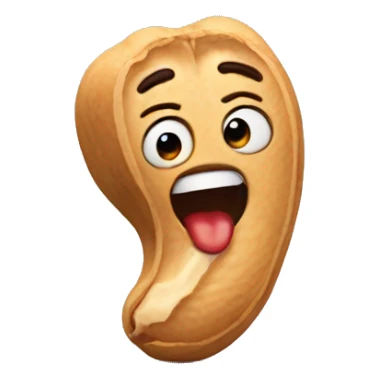 Peanut flips in the mouth sticker