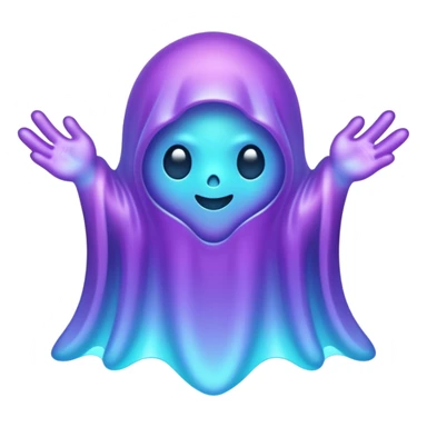 glitter purple and cian ghost glory sticker
