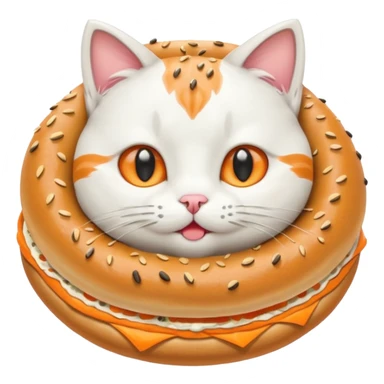 Kedi simit yiyor sticker