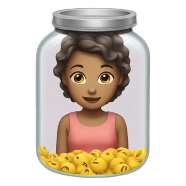 Girl in jar sticker