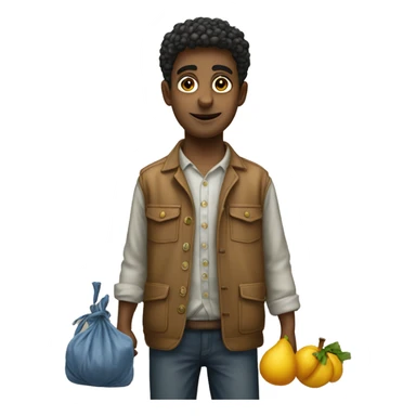 ragazzo con i ricci figo sticker