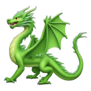 Light green Chinese dragon sticker