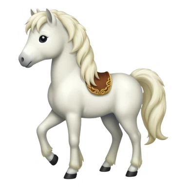 White pony  sticker