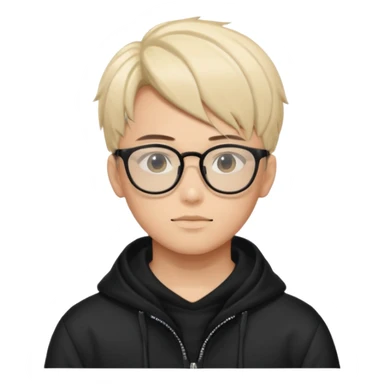 anime boy balenciaga glasses sticker