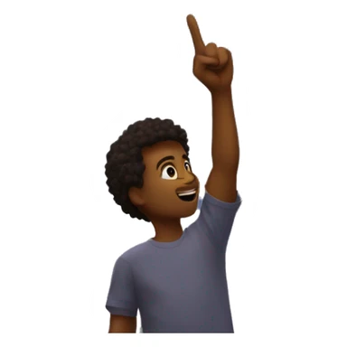 Me holding my index finger to the sky with fireworks going off behind me sticker