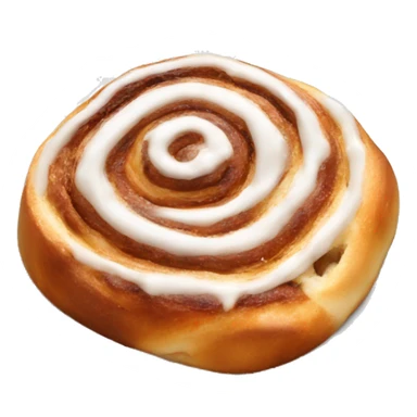 Cinnamon roll on a modern plate sticker