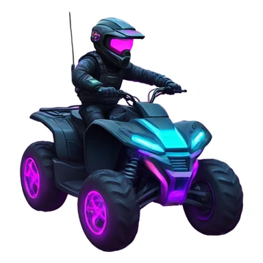 cyber punk atv neon sticker