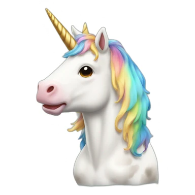 Unicorn merged with cow sticker