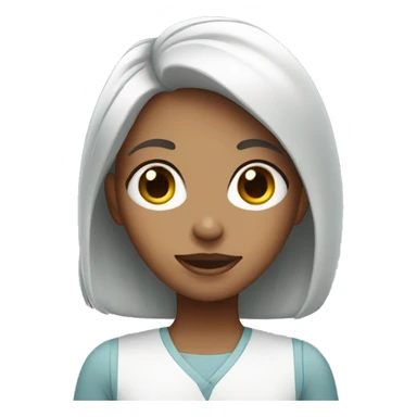 Grey and white care with pink haired girl sticker