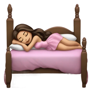 Sleeping brunette beauty princess Disney, bed sticker