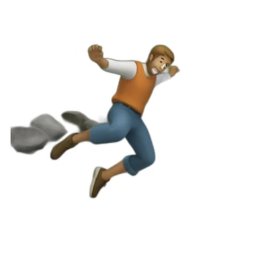 Man jumping over creek sticker