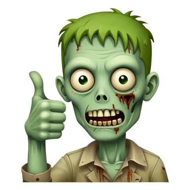zombie giving thumbs up sticker