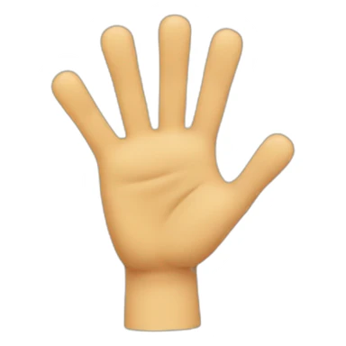 Five thumbs hand sticker