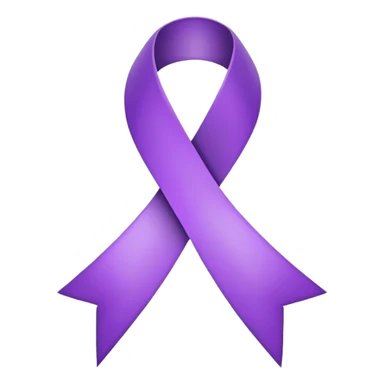 Cancer ribbon in purple sticker