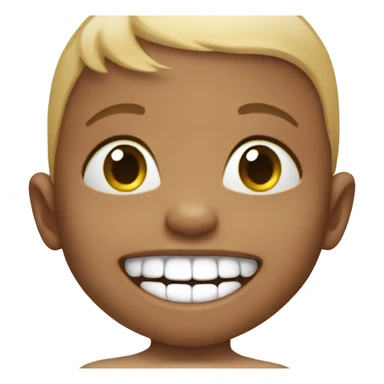 baby smiling with first single teeth in mouth sticker