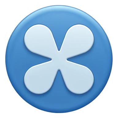 White tickmark inside a blue circle sticker