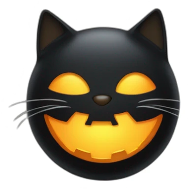 Un chat noir avec un costume de citrouille sticker