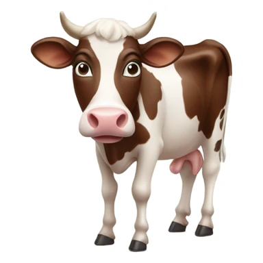 Chocolate milk cow sticker