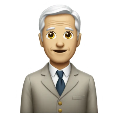 white gentleman sticker