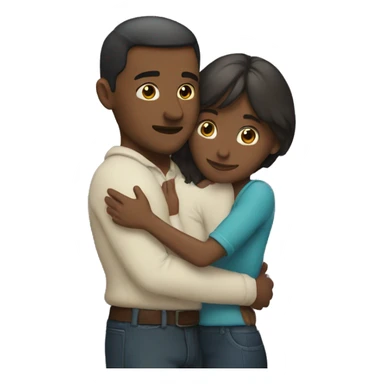 Man and woman hugging sticker