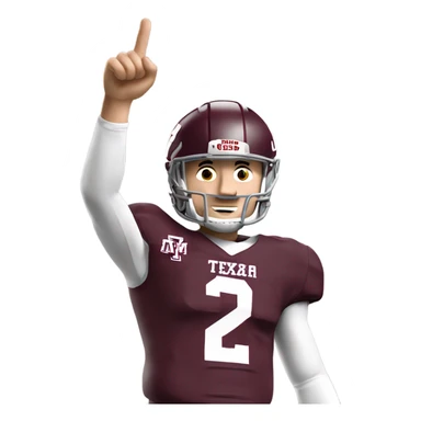 Johnny manziel in a Texas a&m maroon uniform holding up one thumb  sticker