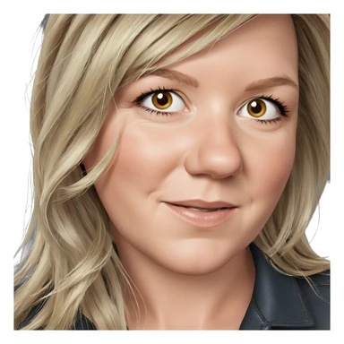 blonde and brown hair portrait sticker