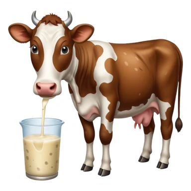 milking cow sticker