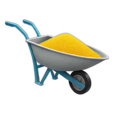 wheelbarrow on a rocket sticker