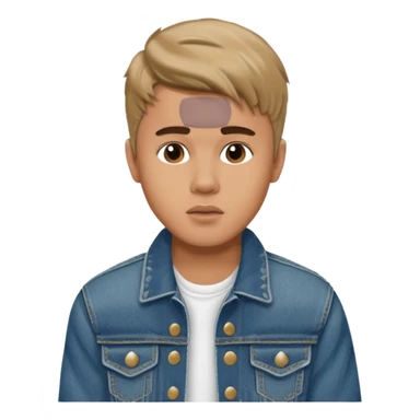 justin bieber, wear jean jacket sticker