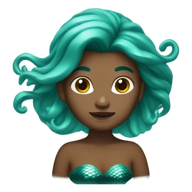 teal mermaid sticker