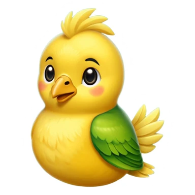 Ararajuba amarela com a ponta da asa verde sticker