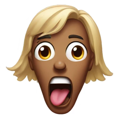 Stunned face with tongue out sticker