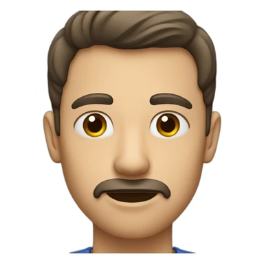 Homme avec 2 doigts sous son nez sticker