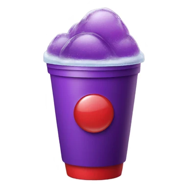 purple drink with ice in a red cup sticker