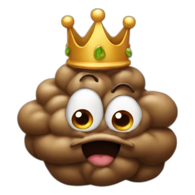 poop with a crown on it sticker