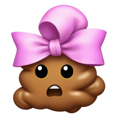 poop with bows  sticker