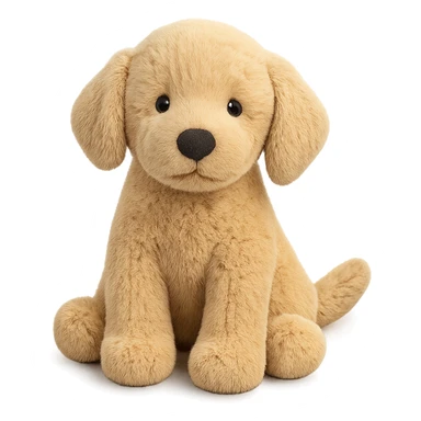 cute golden retriever puppy jellycat plushie sticker