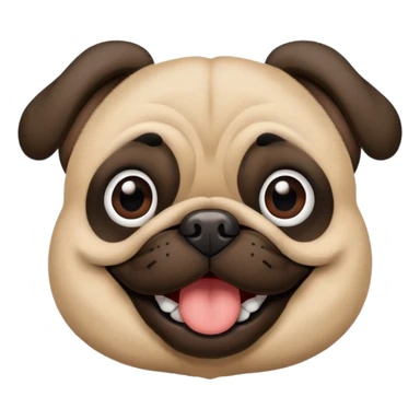 Pug with black Mickey Mouse ears sticker