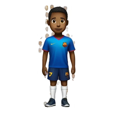 A child in a Barcelona shirt  sticker
