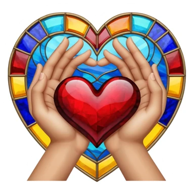 Manos de corazon de colores sticker