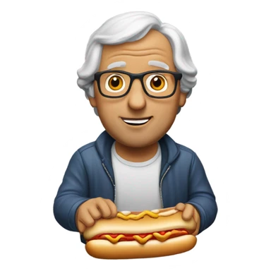 Chevy chase eating a hot dog sticker