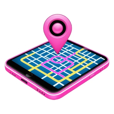 pink gps map lines sticker