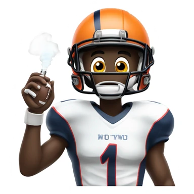 football player vaping  sticker