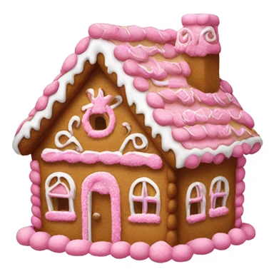 Gingerbread house pink sticker