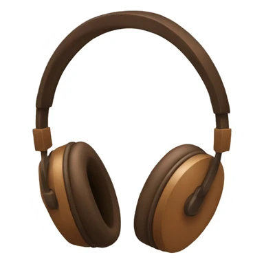 Brown  headphones  sticker