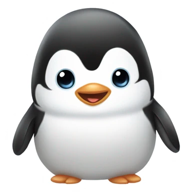 A city of cute baby penguins  sticker