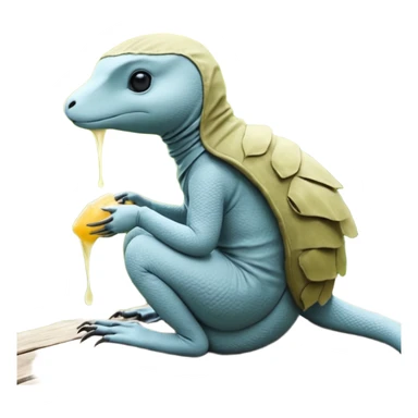 Грустный смайлик с протянутыми ладошками впереди  sticker