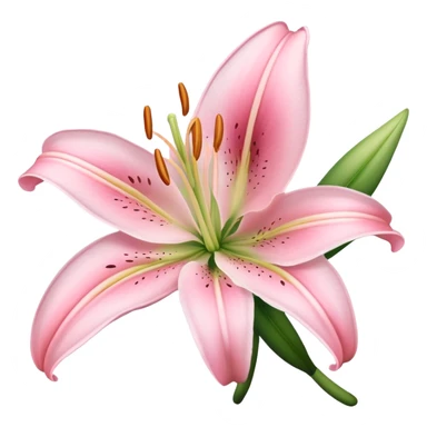light pink lilium sticker