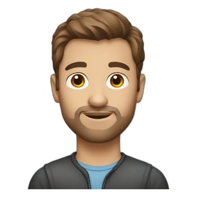 Male salesforce developer brown hair sticker