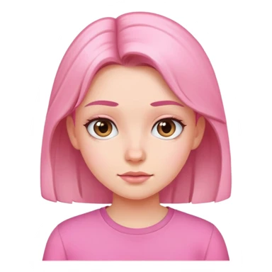 girl with a pink shirt sticker